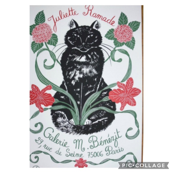 Juliette Ramade French Artist Hand Painted Tabby Cat Ring OS - Picture 8 of 8